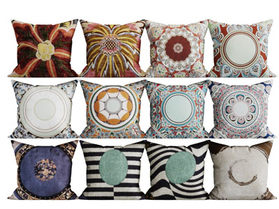 欧式花纹方形靠垫抱枕