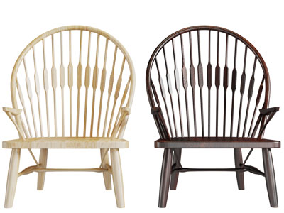 北欧实木圆形靠背的休闲椅子