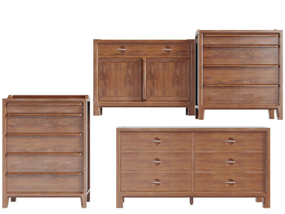 美式实木玄关柜边柜