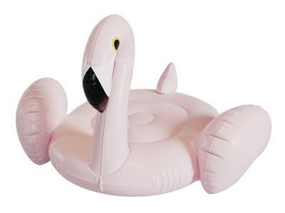 粉色的火烈鸟游泳圈