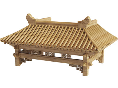 中式仿古建筑实木屋檐