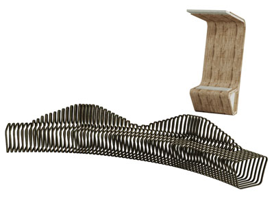 后现代黑色镂空异形公共椅子