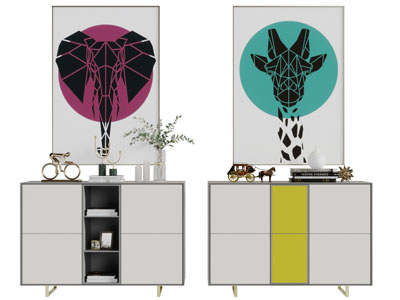 现代玄关柜边柜