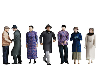 不同姿势的多人3d模型 不同姿势的多人