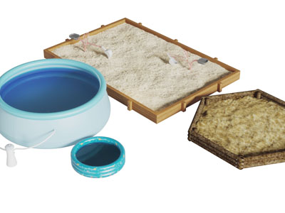 沙坑儿童游乐设施3d模型 沙坑儿童游乐设施