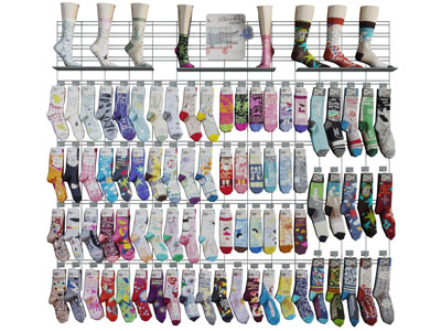 超市袜子金属网装饰摆设货架3d模型 超市袜子金属网装饰摆设货架