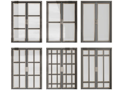 新中式实木边框的推拉门