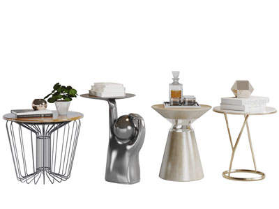 现代轻奢圆形茶几