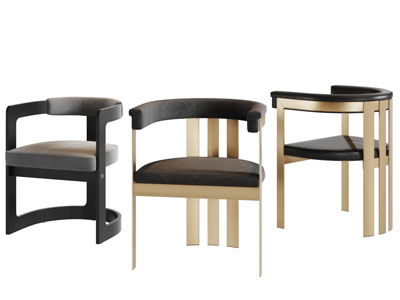 新中式黑色休闲椅子