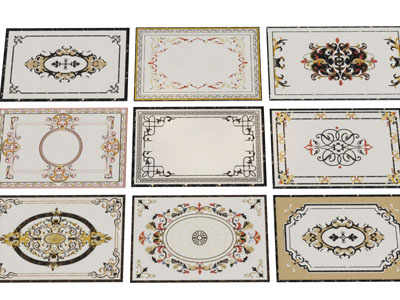 欧式长方形地面拼花