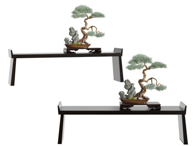 新中式端景台盆景盆栽