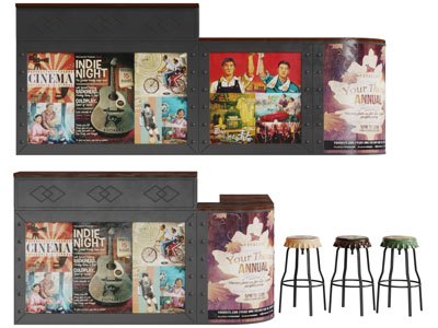 工业风复古吧台吧凳