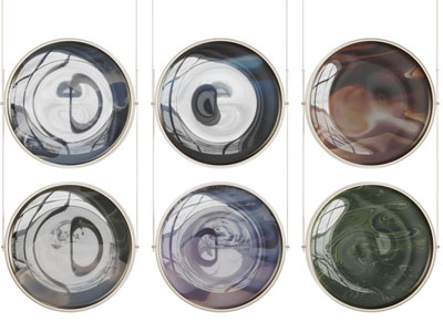 中式抽象釉质纹理的装饰盘挂件