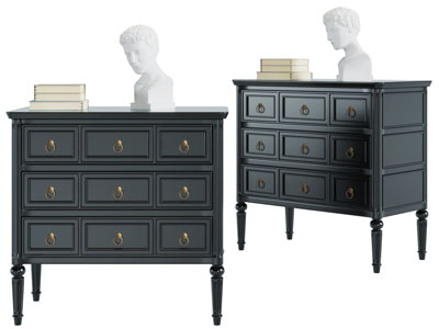 欧式黑色抽屉玄关柜边柜