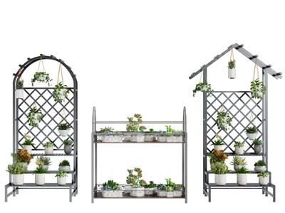 阳台不锈钢花架收纳架