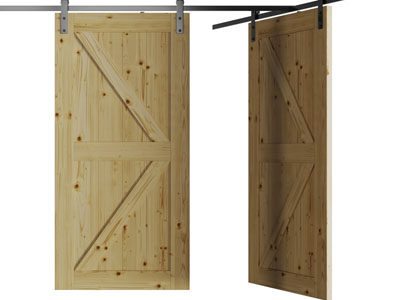 北欧实木谷仓推拉门