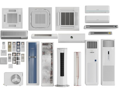 现代柜体壁挂式中央空调