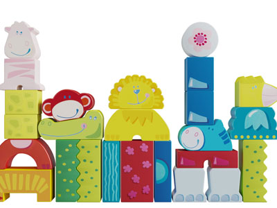 现代儿童卡通动物积木玩具