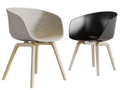 现代实木支架的休闲椅子