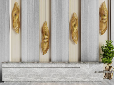 现代大理石前台接待台