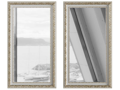 欧式长方形雕花装饰镜子