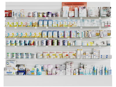 超市婴儿奶粉展示展柜货架