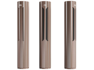 现代咖啡色柱式空调