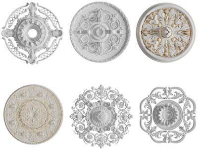 欧式圆形雕花灯盘