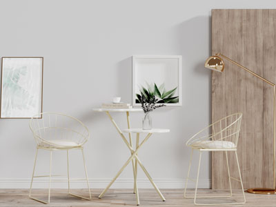 现代轻奢休闲椅子茶几组合