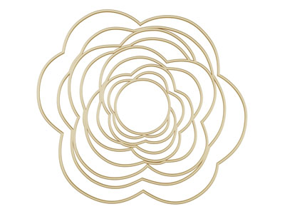 现代轻奢花朵墙饰挂件