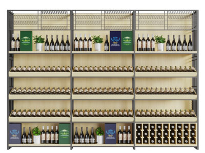 工业风金属支架的红酒货架3d模型 工业风金属支架的红酒货架