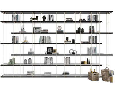 现代轻奢金属装饰收纳架