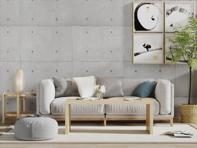 日式布艺多人沙发茶几坐垫