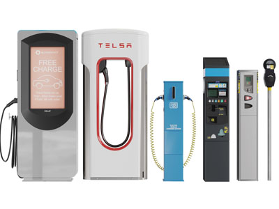 现代充电桩3d模型 现代充电桩