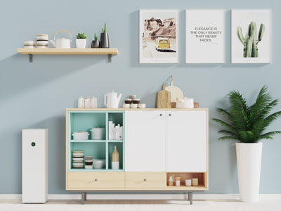 北欧套色实木餐边柜