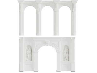 欧式门拱3d模型 欧式门拱