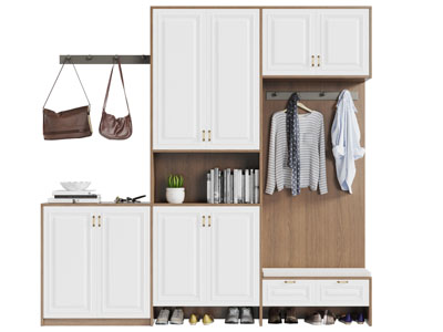 北欧实木玄关装饰鞋柜