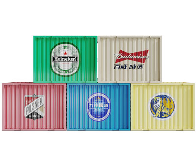 工业风饮料集装箱商业设备3d模型 工业风饮料集装箱商业设备