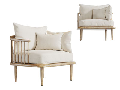 北欧实木休闲椅子