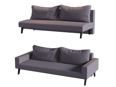 现代布艺多人沙发