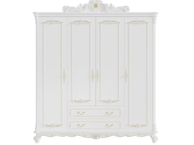 简欧雕花四柜门衣柜