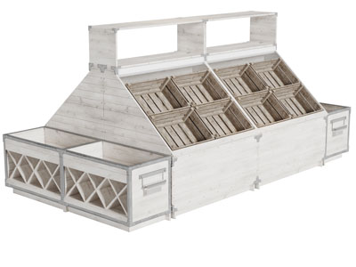 工业风便利店水果蔬菜货架展台3d模型 工业风便利店水果蔬菜货架展台