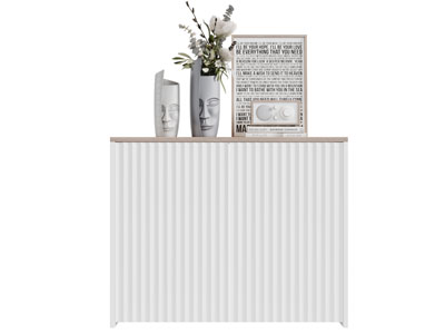 现代凹凸条形纹理柜门的玄关柜边柜