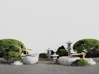 中式水井景观园艺小品