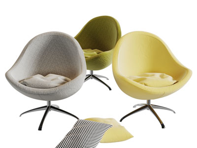 现代十字支撑的休闲椅子