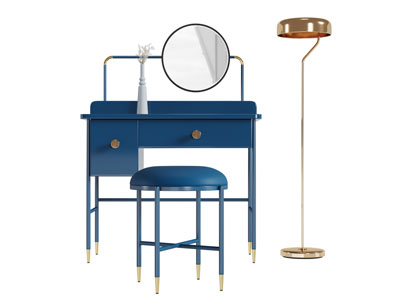 现代轻奢化妆梳妆台落地灯