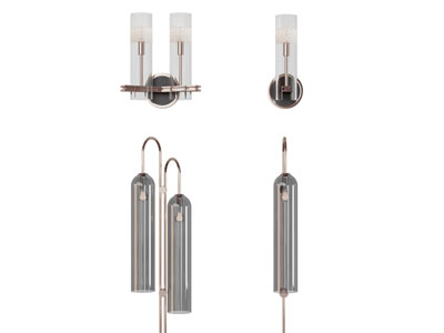 现代柱形灯罩的壁灯