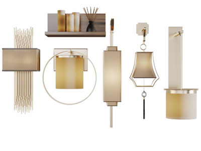 新中式方形灯罩壁灯