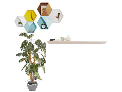 现代多边形装饰置物架