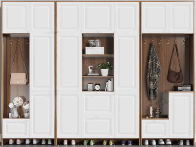 北欧实木玄关装饰鞋柜